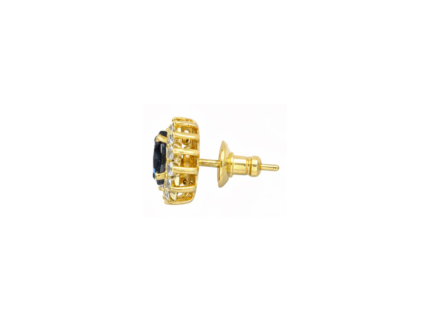 Oval Sapphire Diamond Studs