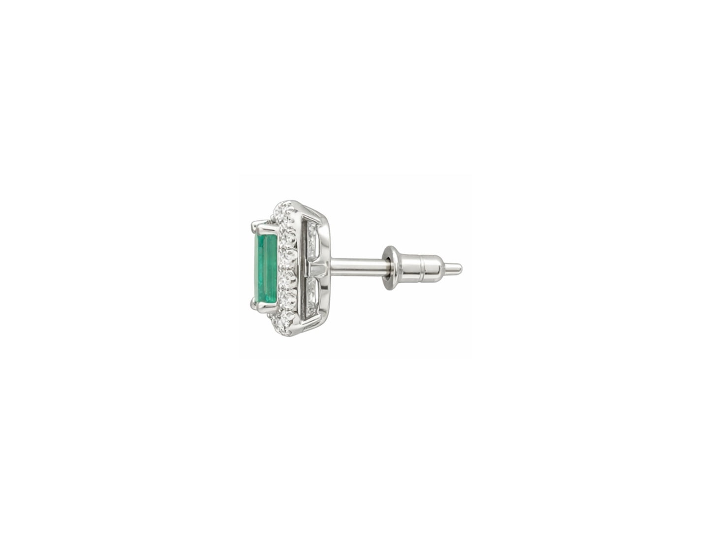Emerald Diamond Studs