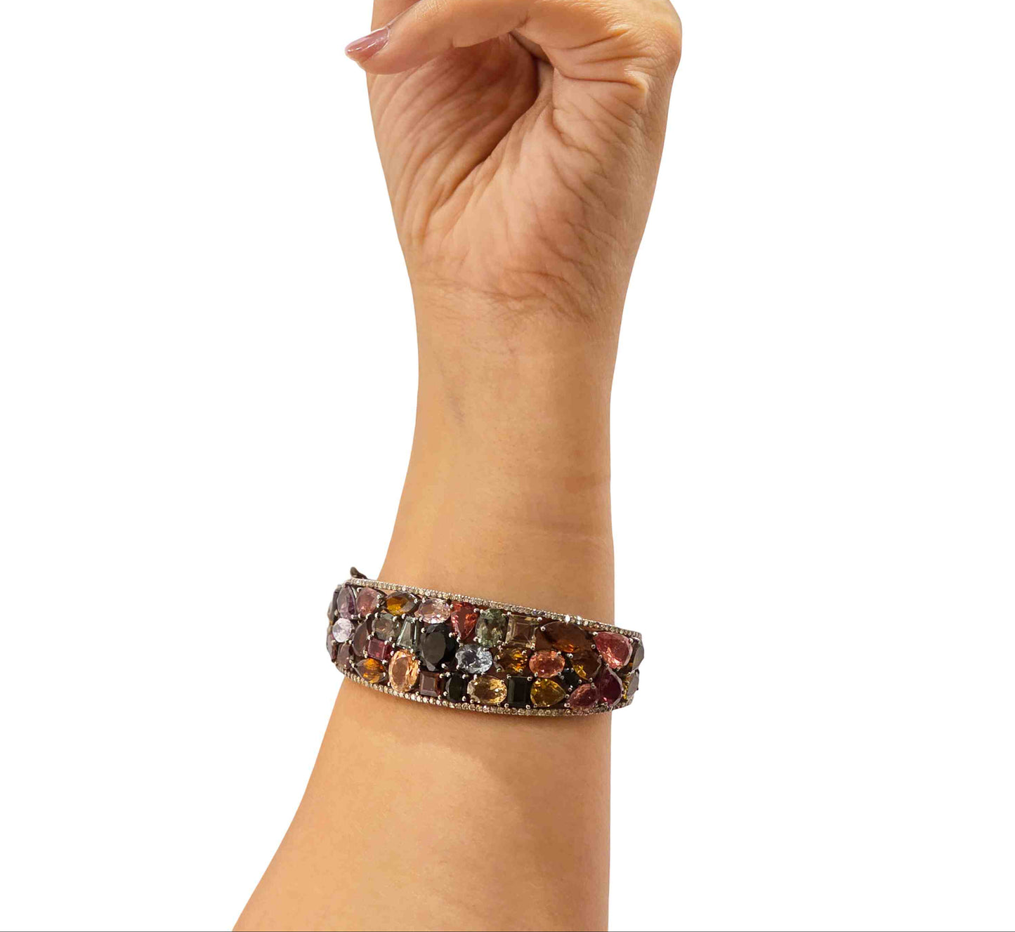 Tourmaline DIAMOND BANGLE IN VICTORIAN