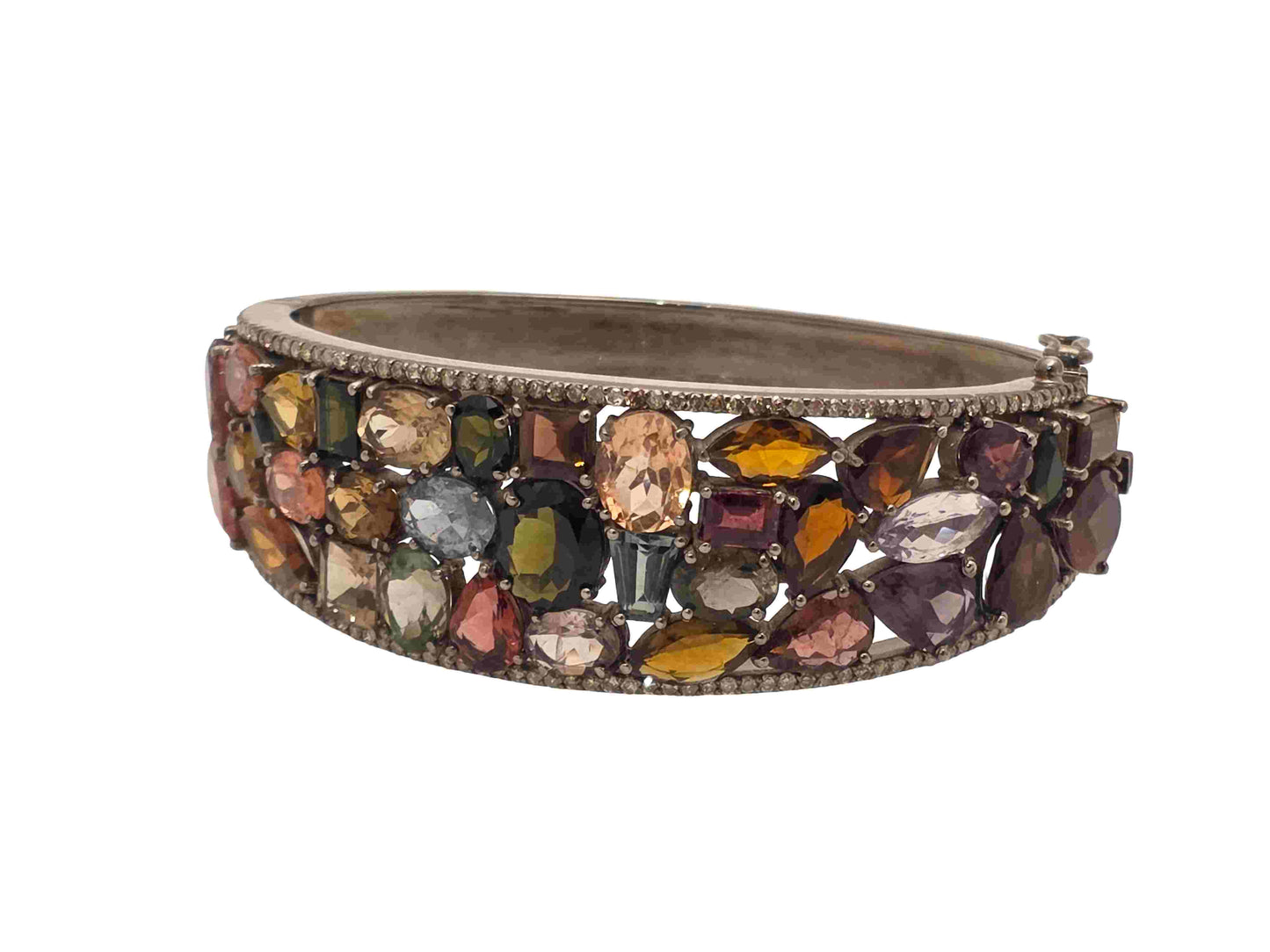 Tourmaline DIAMOND BANGLE IN VICTORIAN