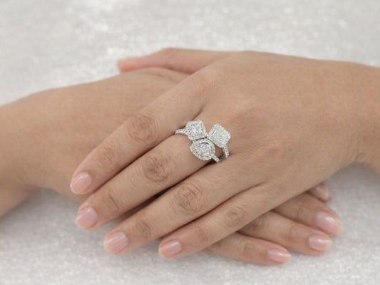 Diamond Trio Cluster Ring