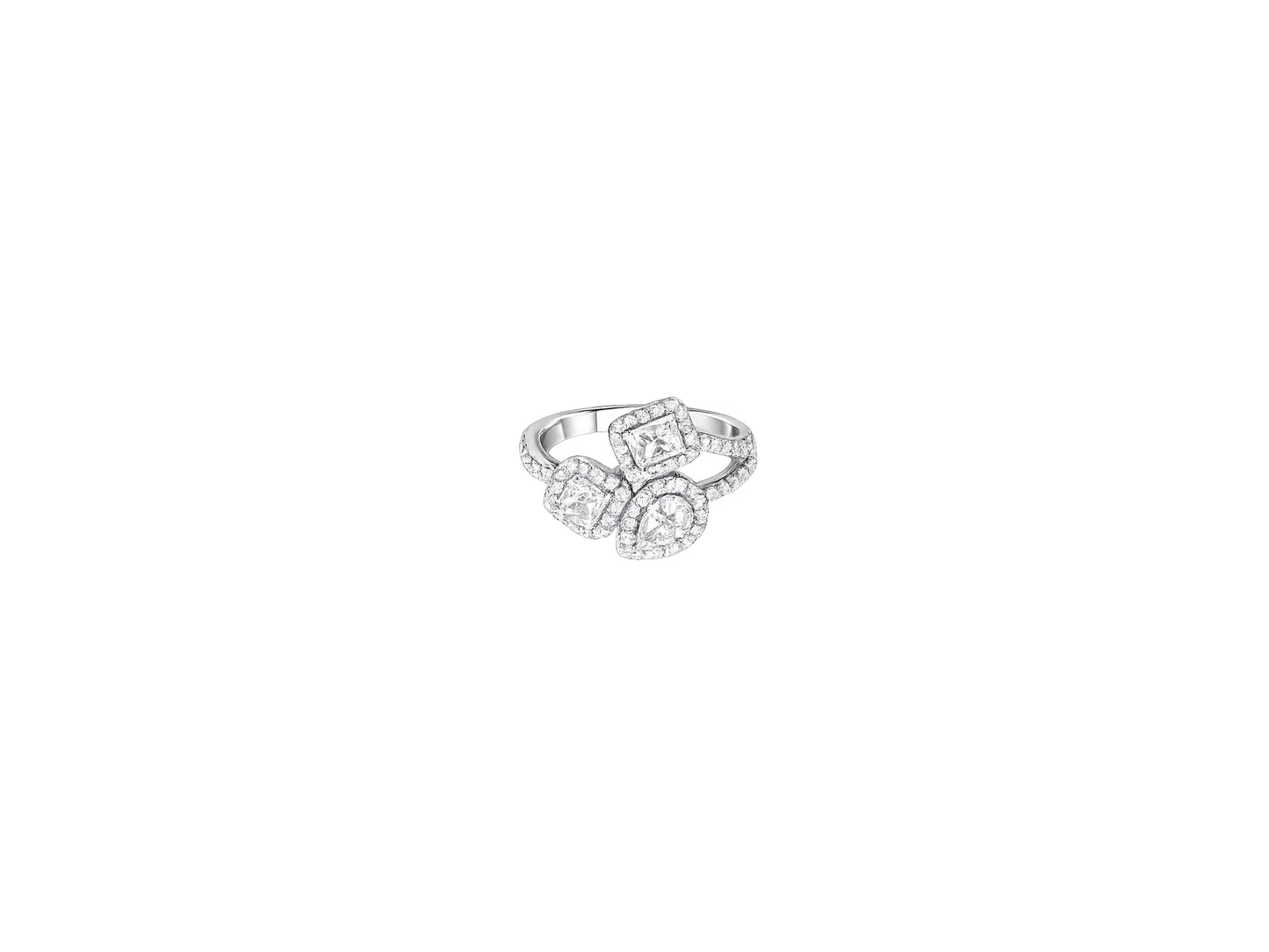 Diamond Trio Cluster Ring