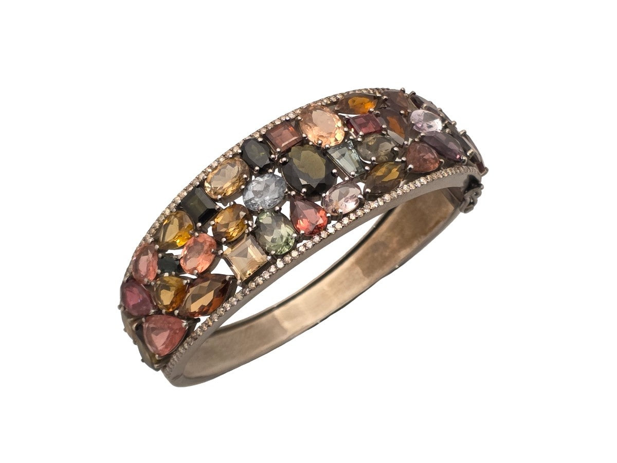 Tourmaline DIAMOND BANGLE IN VICTORIAN