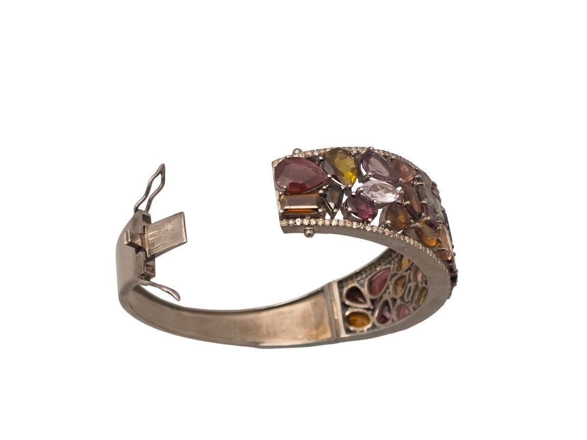 Tourmaline DIAMOND BANGLE IN VICTORIAN