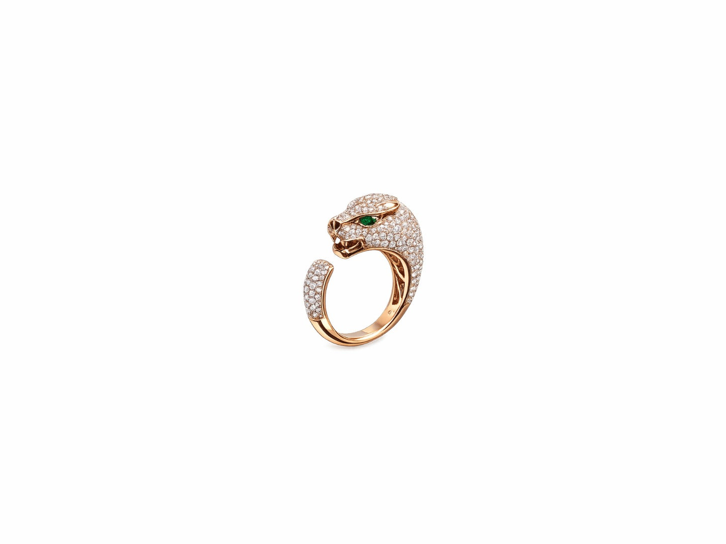 Panther Pavé Diamond Ring
