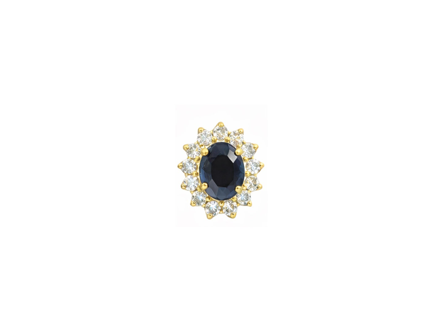 Oval Sapphire Diamond Studs