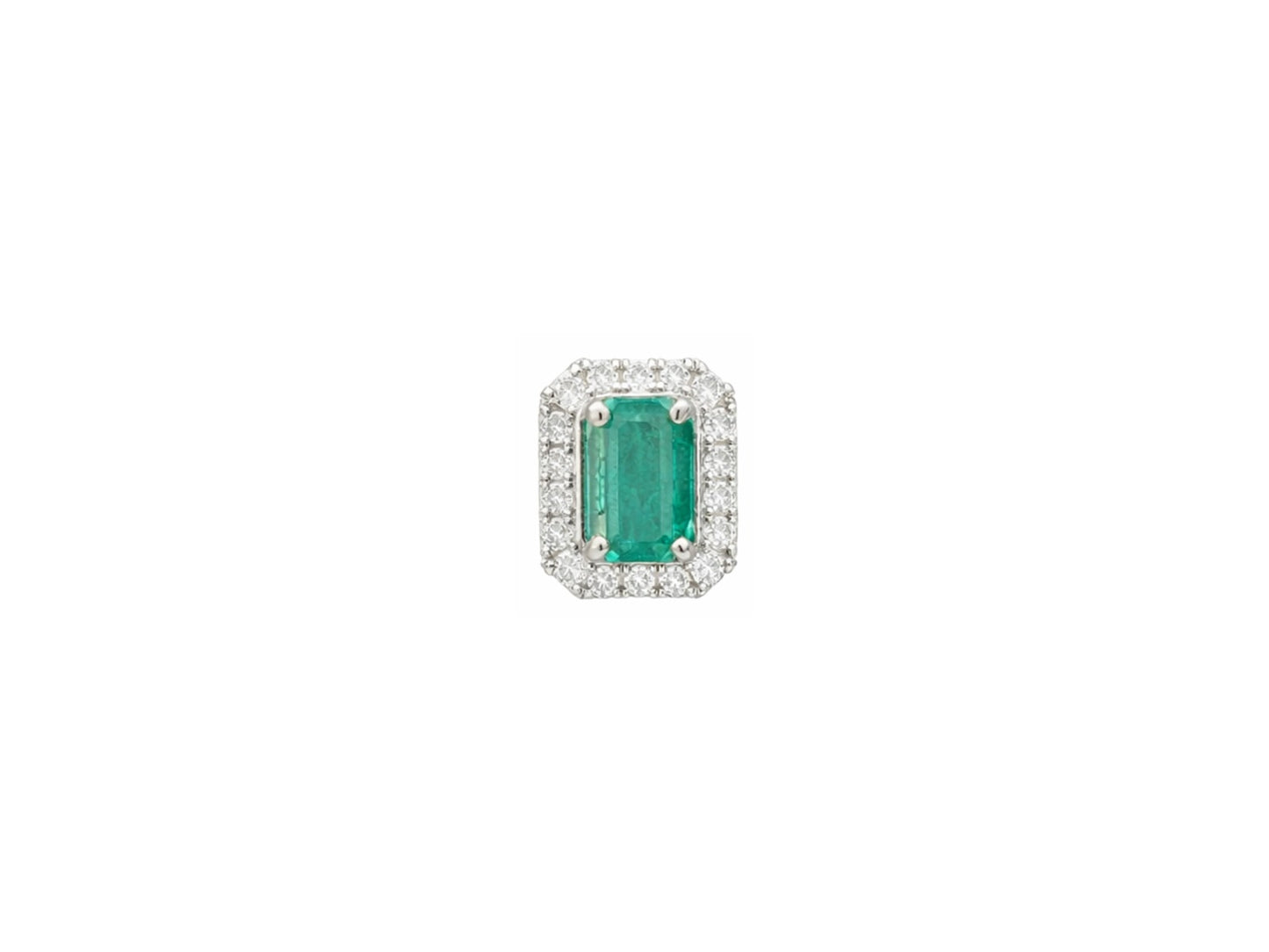 Emerald Diamond Studs