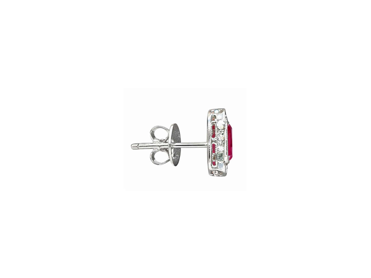 Ruby & Diamond Stud Earrings