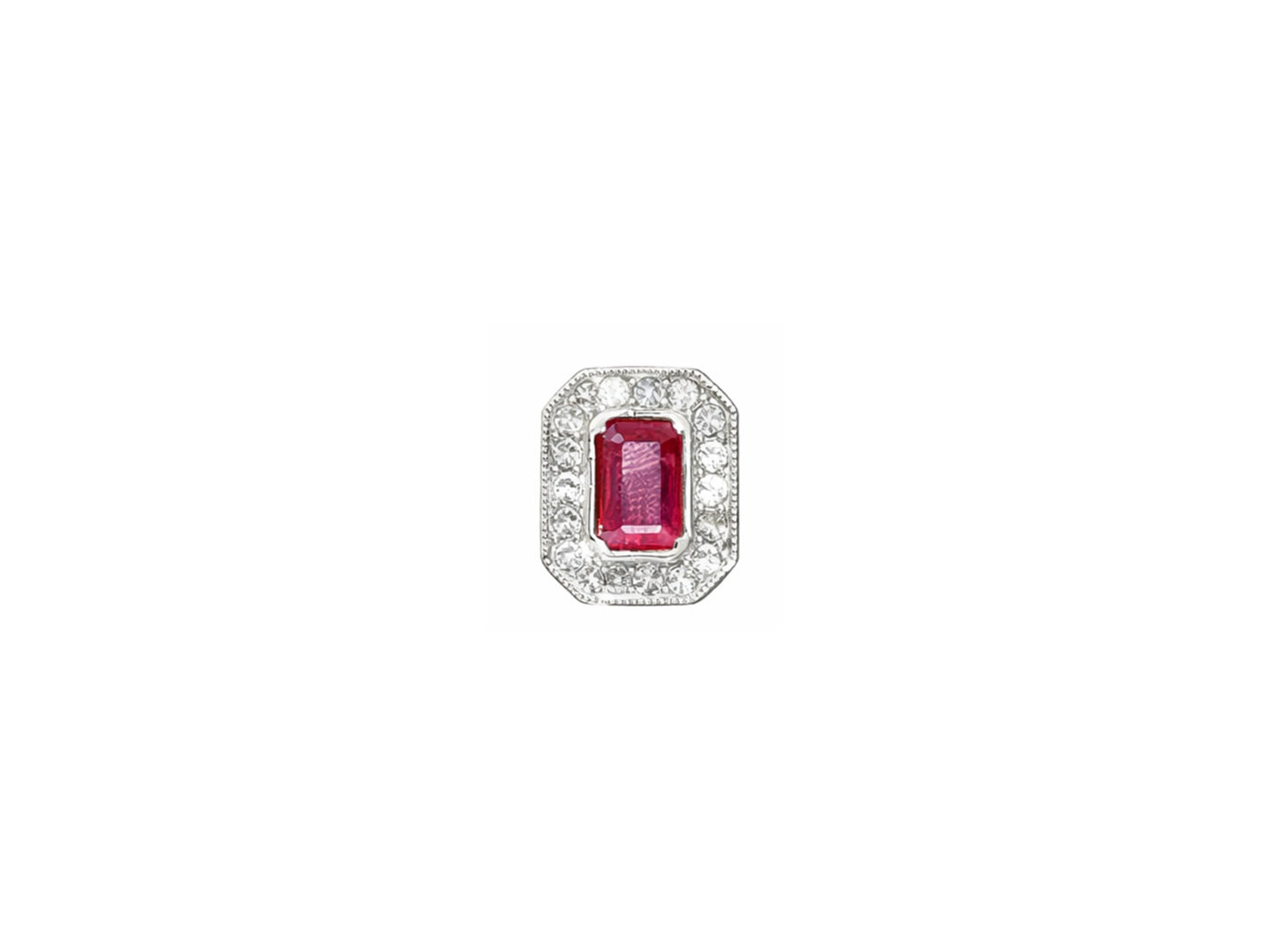 Ruby & Diamond Stud Earrings