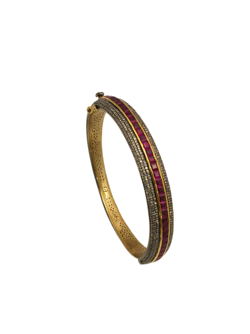 RUBY DIAMOND BANGLE IN Y VICTORIAN