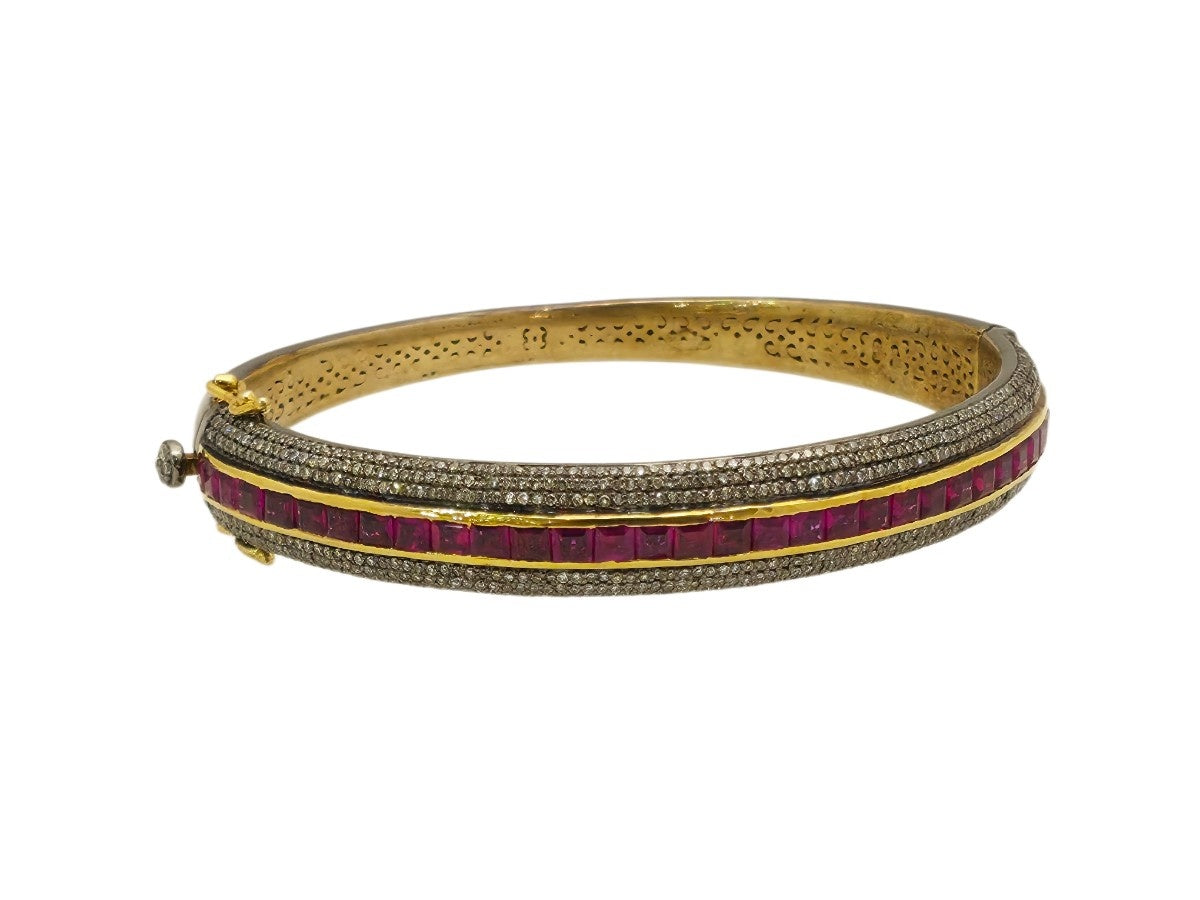 RUBY DIAMOND BANGLE IN Y VICTORIAN