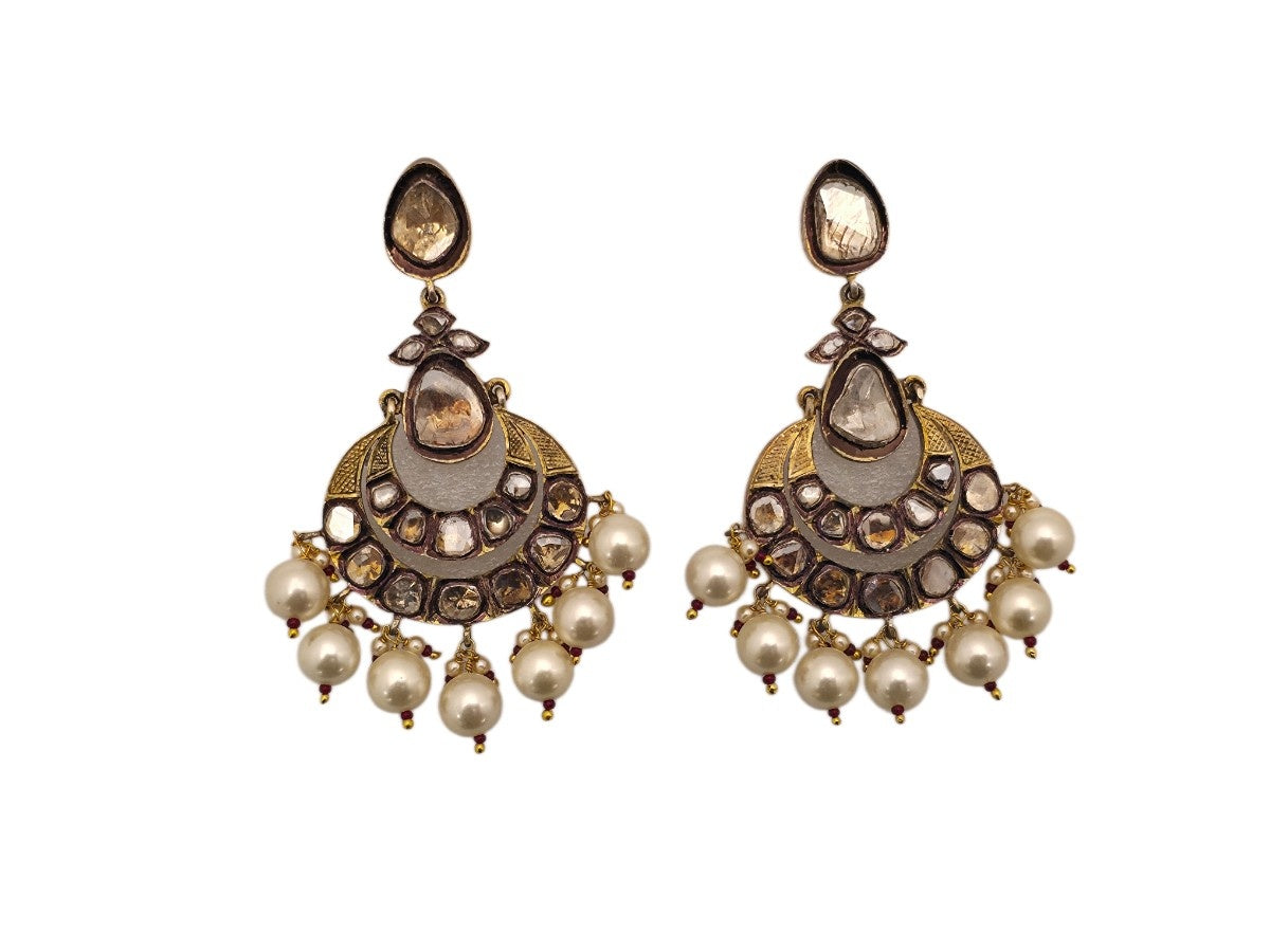 POLKI EARRING IN VICTORIAN