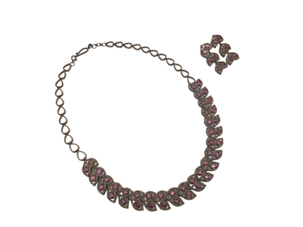RUTILE DIAMOND NECKLACE IN VICTORIAN