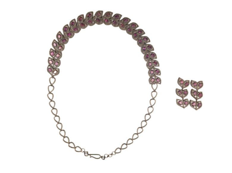 RUTILE DIAMOND NECKLACE IN VICTORIAN