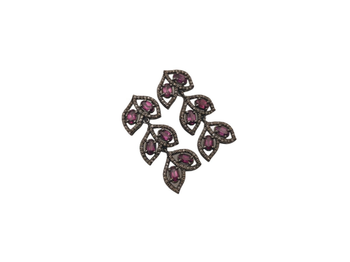 RUTILE DIAMOND EARRING IN VICTORIAN